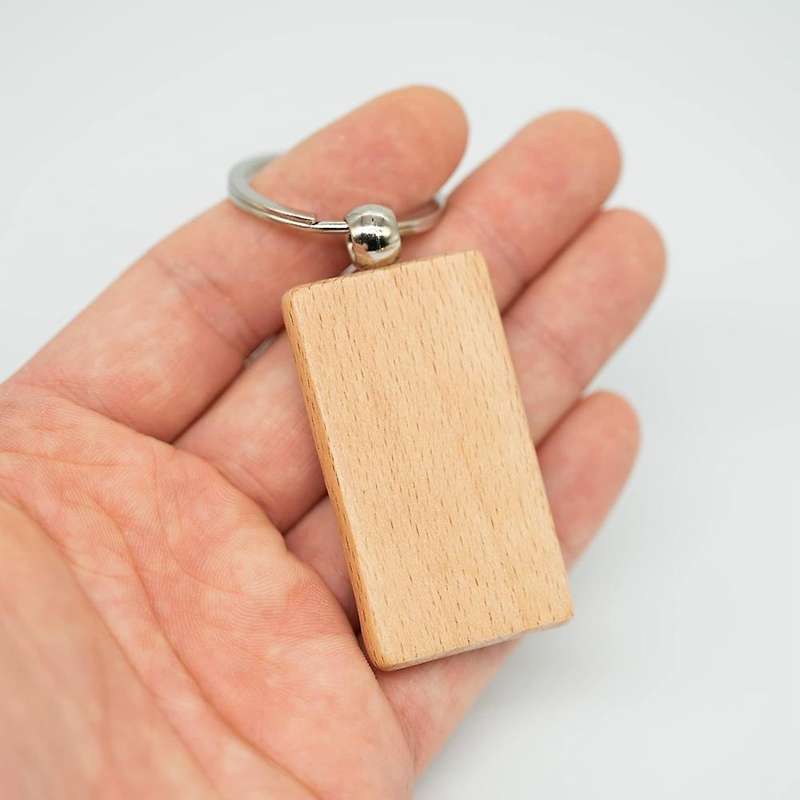 Wood Engraving Blanks for Keychains 20 Pack (width:1.22 Inch)