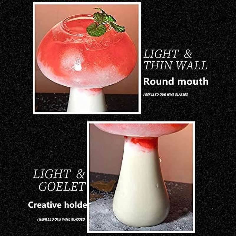 Mushroom Glasses Creative Mushroom Cocktail Glass Cup Set