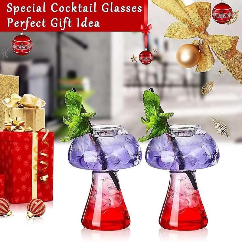 Mushroom Glasses Creative Mushroom Cocktail Glass Cup Set