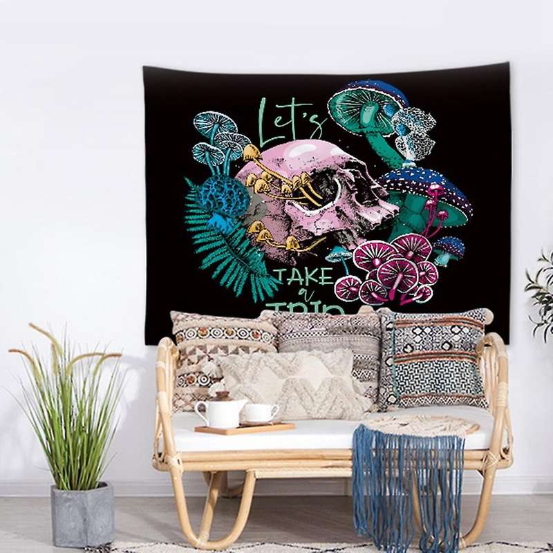 Home Psychedelic Mushroom Tapestry Abstract Decoration 130x150cm