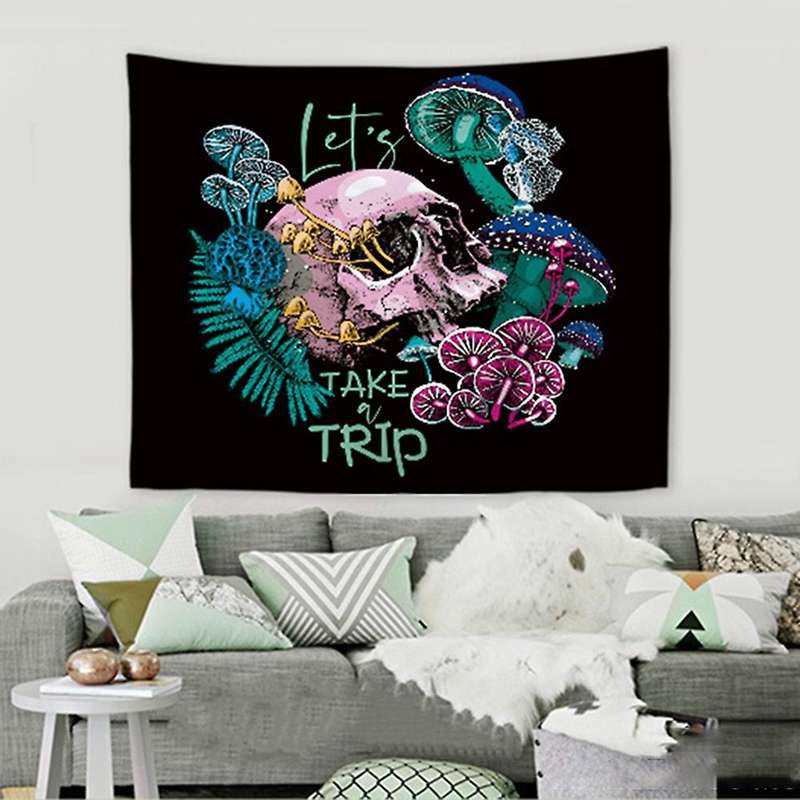Home Psychedelic Mushroom Tapestry Abstract Decoration 130x150cm