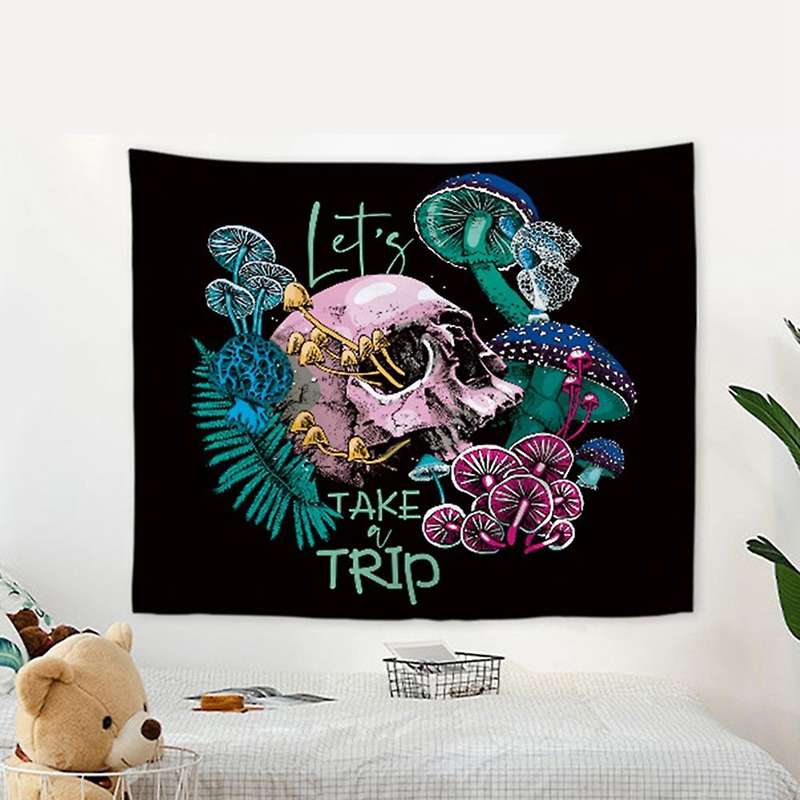 Home Psychedelic Mushroom Tapestry Abstract Decoration 130x150cm