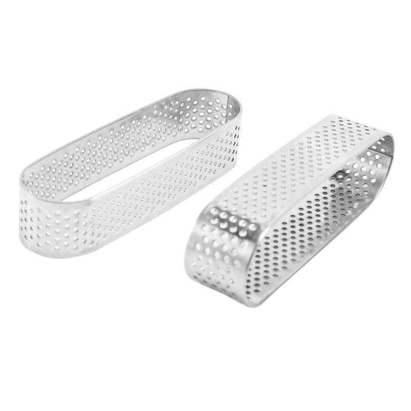 6pcs Oval French Dessert Mousse Fruit Pie Tart Ring Quiche Cake Mold