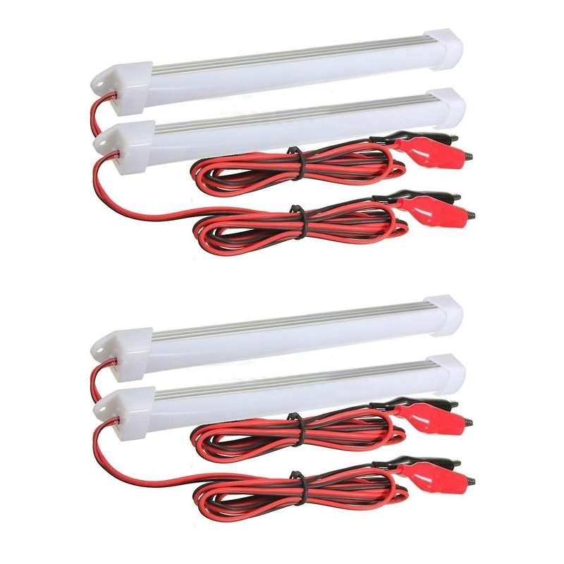 4x 12v Car Led Smd Interior Light Bar Tube Strip Lamp Cold White