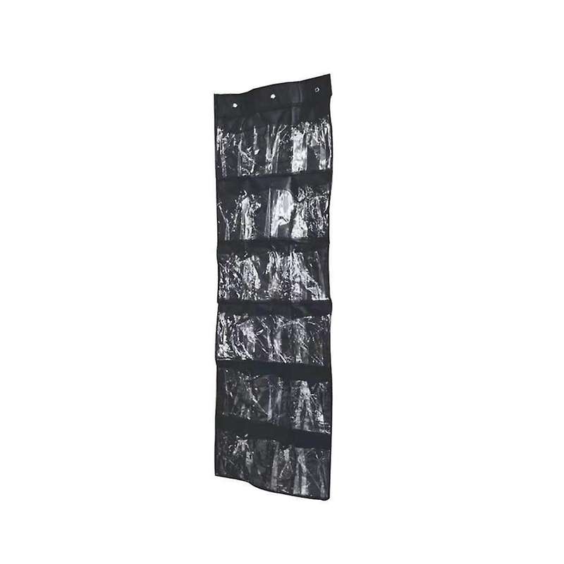 24 Grid Over Door Hanging Organizer Convenient Storage Holder -black