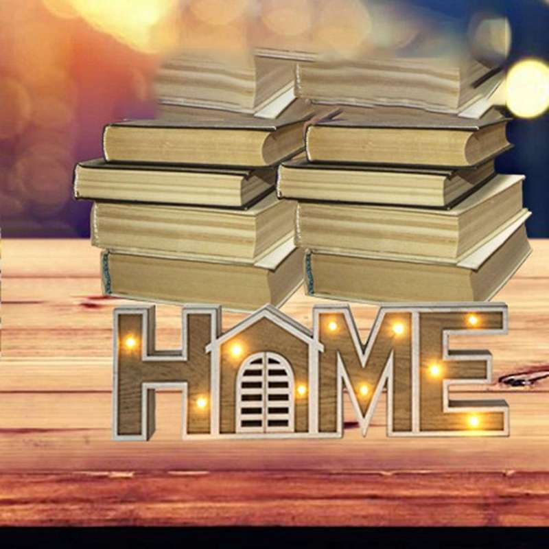 Letter Lighting Creative Wooden Crafts Home Room Decorations Lamp
