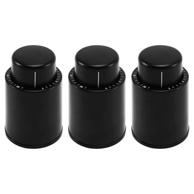 Wine Bottle Stopper Vacuum Wine Preserver 3 Pack, Reusable Wine Corks