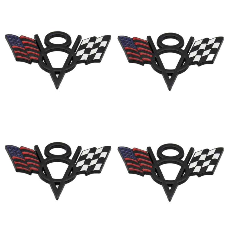 2pcs V8 Emblem Badge Usa American Flag Sticker Decal for Ford