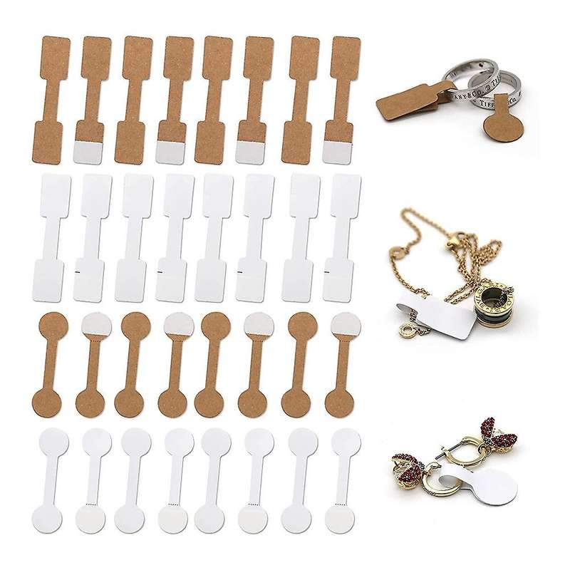 800pcs Blank Jewelry Price Tag Stickers Display Hangtags Jewelry