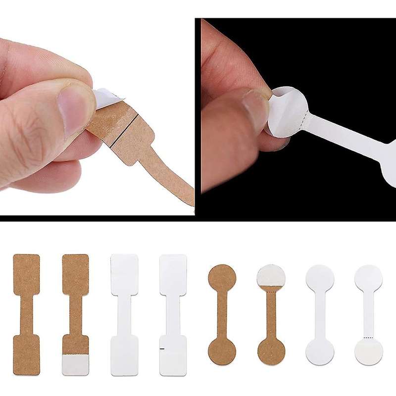800pcs Blank Jewelry Price Tag Stickers Display Hangtags Jewelry
