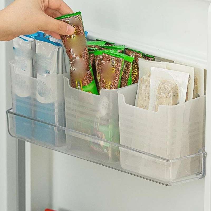 3pcs Fridge Organizer Food Fresh Storage Box Refrigerator Side Door