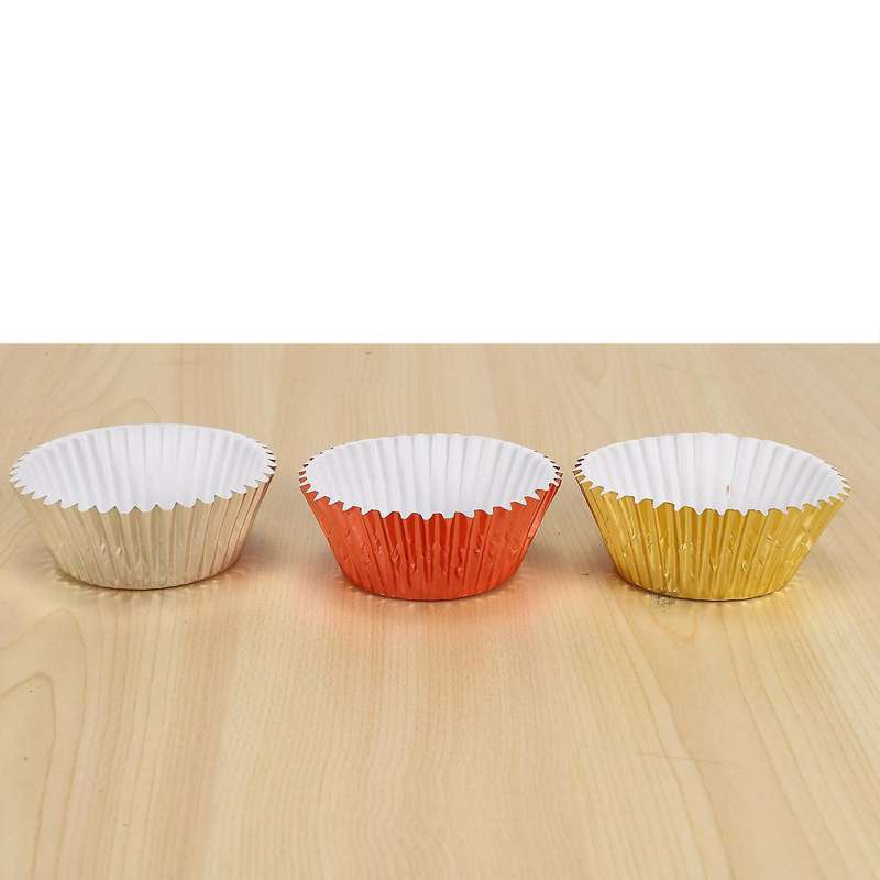 300 Pcs Foil Metallic Cupcake Liners Cases Baking Cups