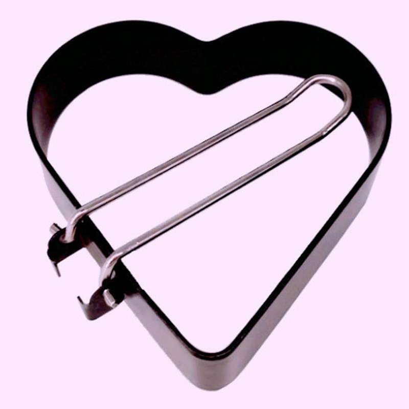 Nonstick Metal Egg Frying Rings Mold with Handle Round Kitchen Tools