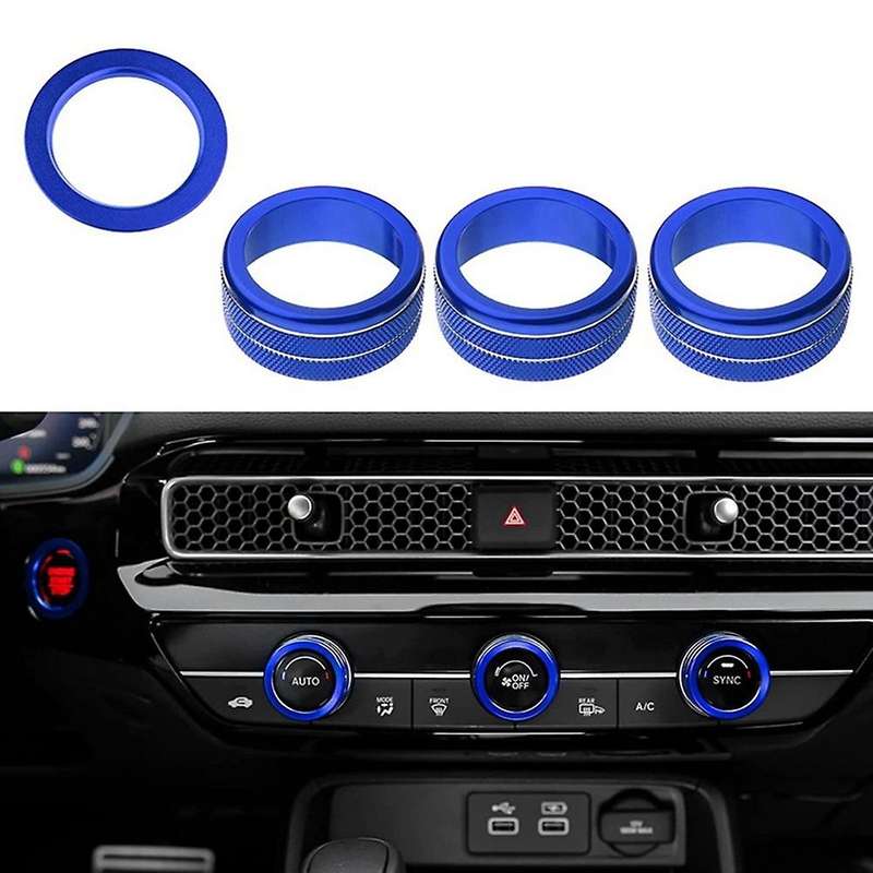 4pcs Air Condition Volume Ac Knob Cover for Honda Civic 2022 Gold