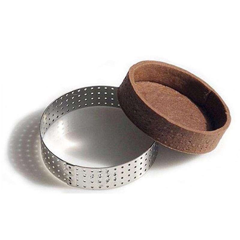 8pcs 8cm Stainless Steel Tartlet Molds French Dessert Mousse Fruit
