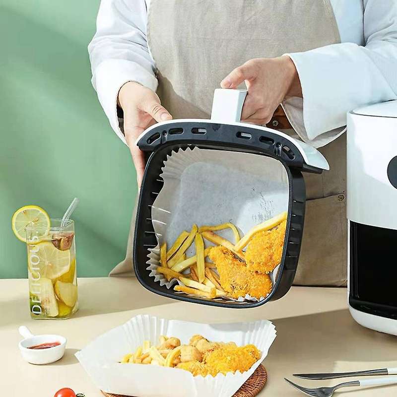 100pcs Air Fryer Disposable Paper Liner Non-stick Oil-proof,b