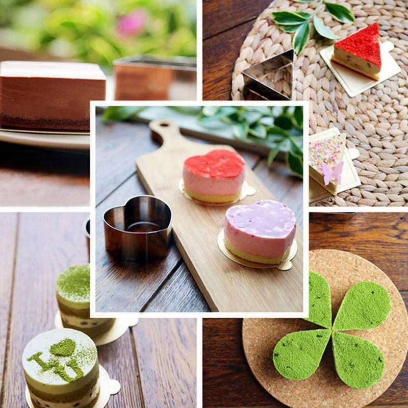 4 Pcs Cake Molds Stainless Steel Cake Rings Cake Mousse Mold