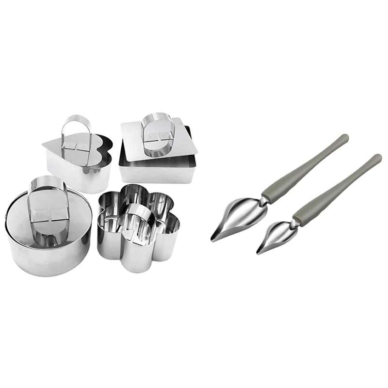 4 Pcs Cake Molds Stainless Steel Cake Rings Cake Mousse Mold