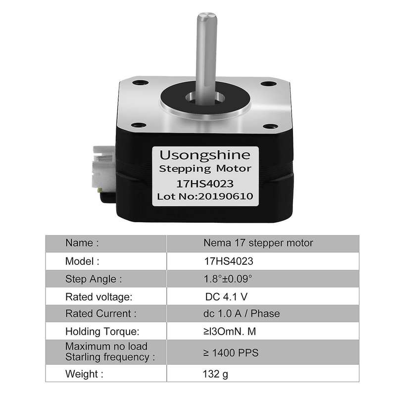 Nema 17 Stepper Motor for Extruder 3d Printer 4.1v 1a 13 Ncm