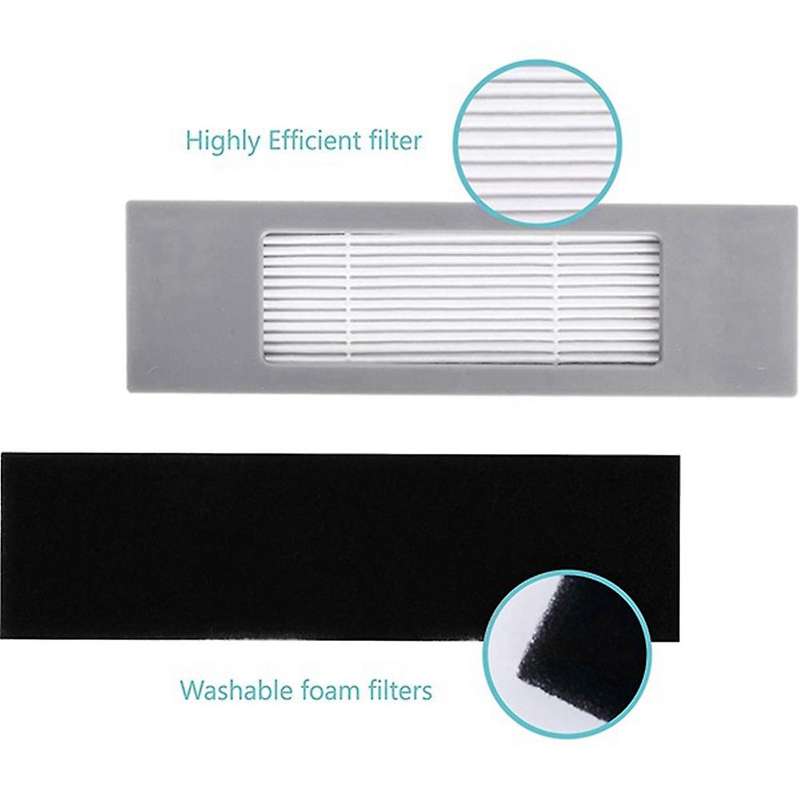 9pcs Filter Sets Replacement for Ecovacs Deebot Hepa Filter Cotton