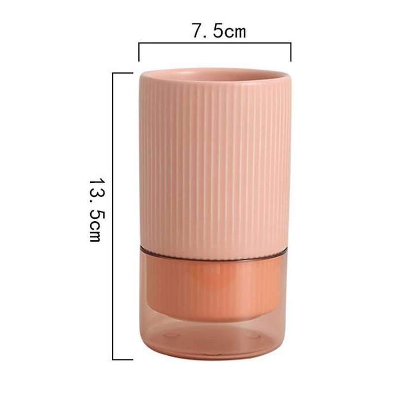 Ceramic Tableware Rack Chopsticks Basket Knife Storage Box (pink)