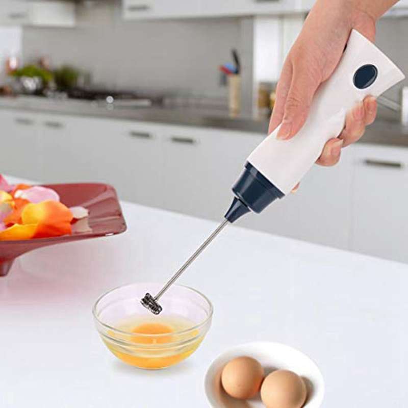 Handheld Electric Coffee Mixer Frother Egg Beater with Cover