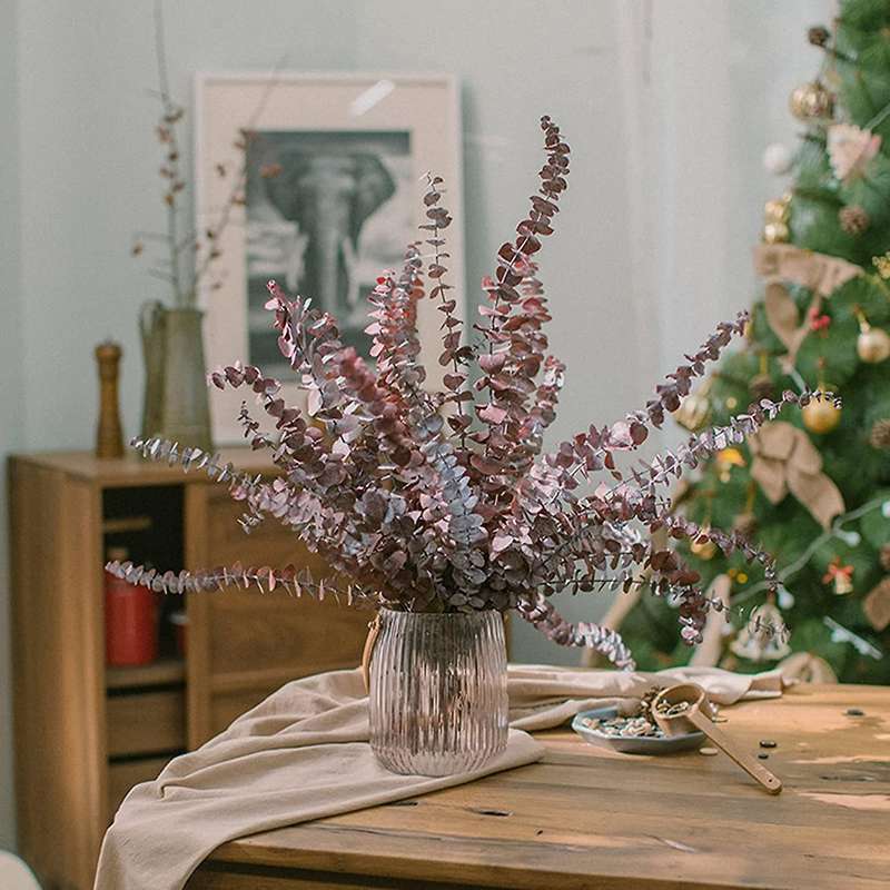 Dried Eucalyptus Bundle,12 Pcs Natural Preserved Eucalyptus Stems