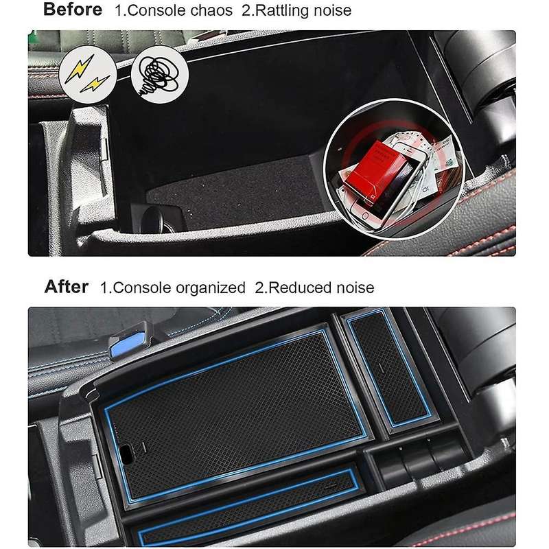 Center Console Organizer for Ford Bronco Sport 2021 2022, Blue