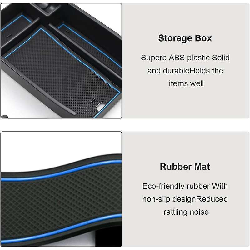 Center Console Organizer for Ford Bronco Sport 2021 2022, Blue