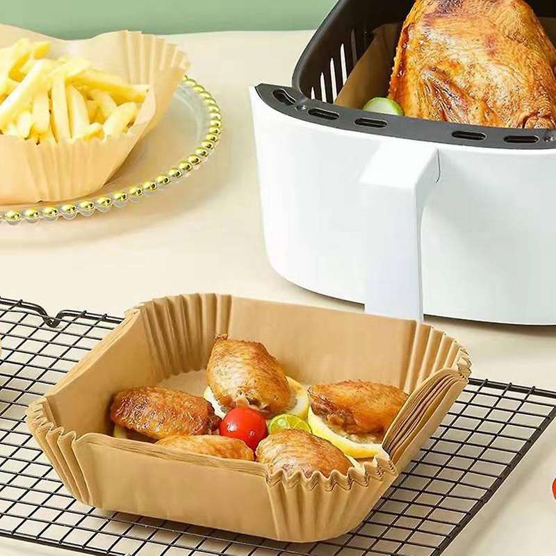 100pcs Air Fryer Paper Liner, Non-stick , Oil-proof, Water-proof, B