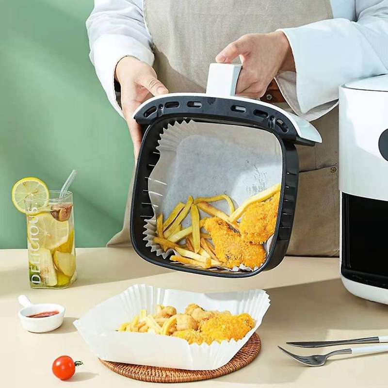 100pcs Air Fryer Paper Liner, Non-stick , Oil-proof, Water-proof, B
