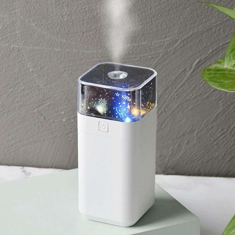 Humidifier 250ml Cold Fog Humidifier Silent Humidifier with Lamp
