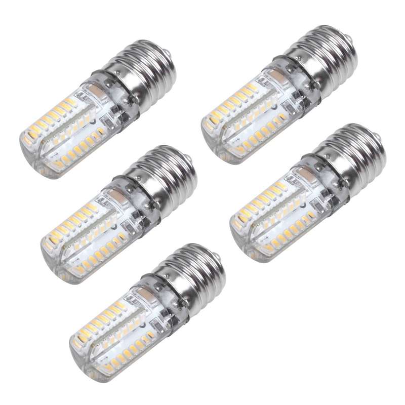 5x E17 5w 64 Led Lamp Bulb 3014 Smd Light Warm White Ac110v-220v