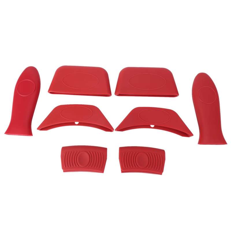 Silicone Hot Handle Holders Bbq and Kitchen Cookware Handles 8 Pcs