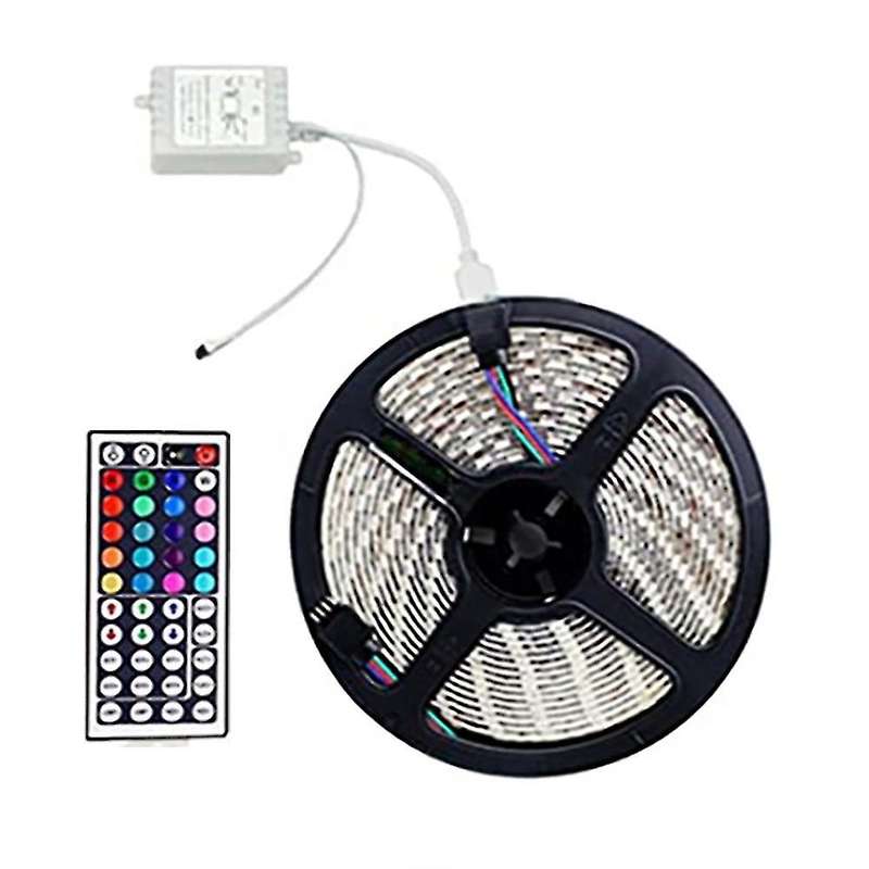 5 Meters Led Strip 3528rgb Set + 44 Keys Remote Control Eu Plug