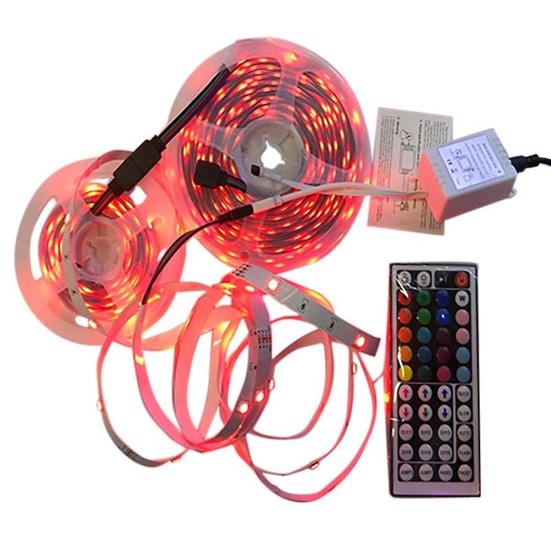 5 Meters Led Strip 3528rgb Set + 44 Keys Remote Control Eu Plug