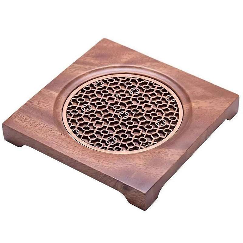Walnut Teapot Mat Pot Holder Coaster Teapot Holder Accessories-a