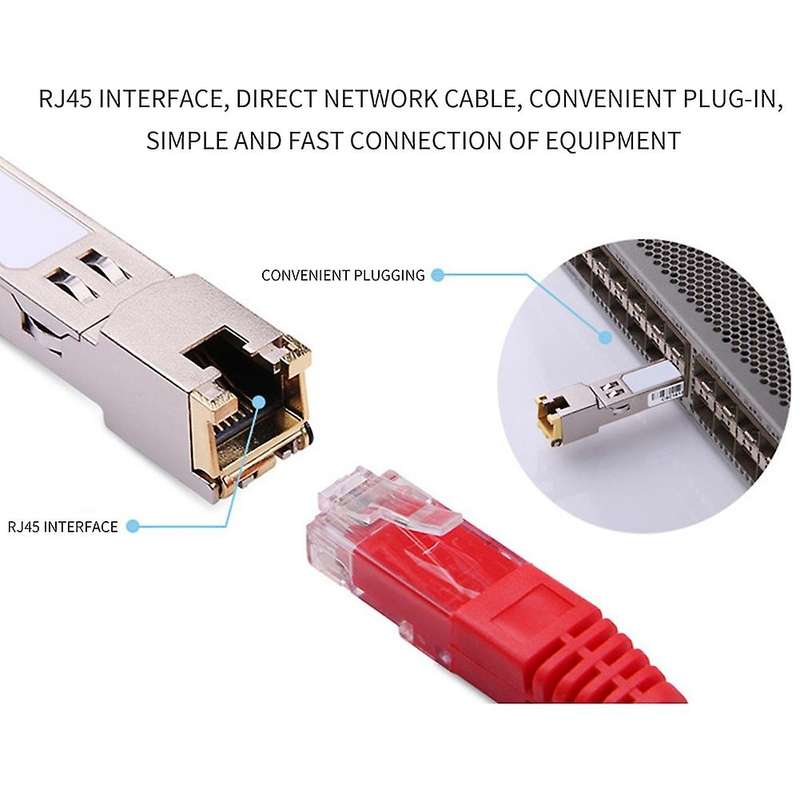 Sfp Module Ethernet Port Rj45 Switch Gbic 10/100/1000m Connector