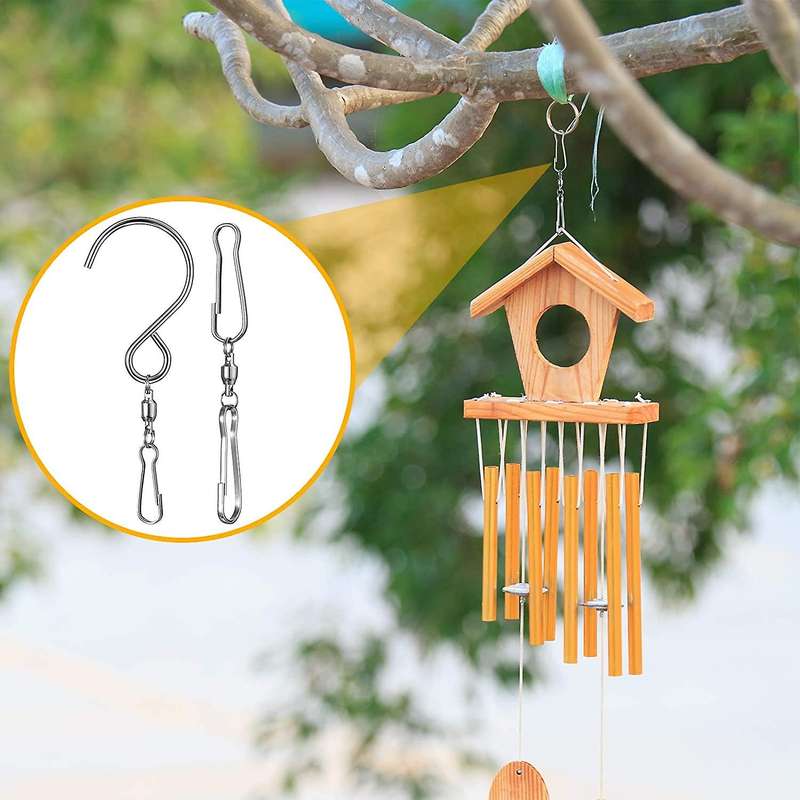 30 Pcs Dual Swivel Hook 360 Degree Rotating Clips Stainless Steel