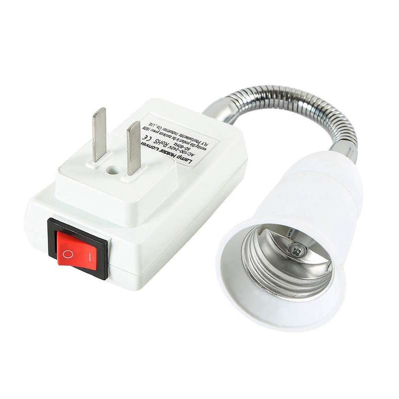 3x E27 Socket Adapter with Switch to Us Plug,bulb Holder Converter