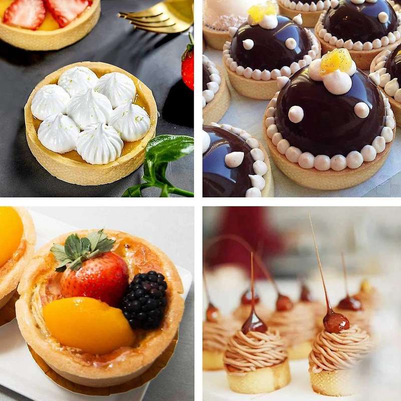8 Pack Stainless Steel Tart Rings, Cake Ring,round Cake Baking Tools