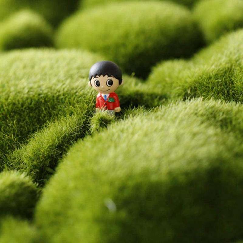 2x Grass Mat- Stone Shape Artificial Lawns Carpets Fake for Home