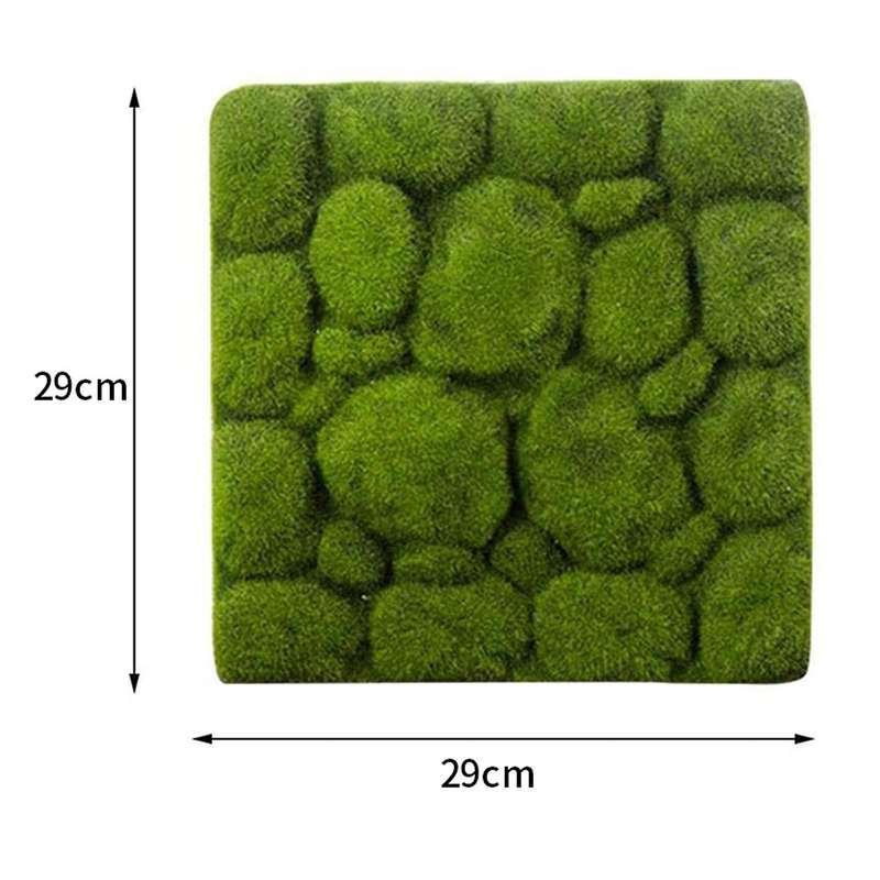 2x Grass Mat- Stone Shape Artificial Lawns Carpets Fake for Home