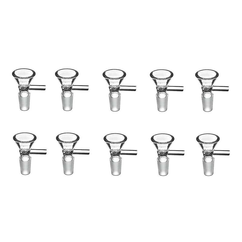 10 Pieces Of Glass Funnel Glass Bowl Adapter Manual Clear Dish Rack