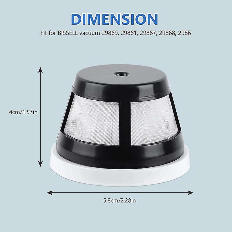 4 Pack Vacuum Filter for Bissell Aeroslim Vacuum 29869, 29861, 29867