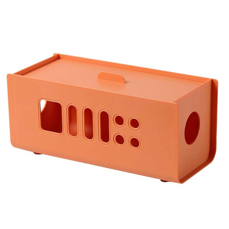 Colour Cable Storage Box Hide Cords Power Strips Surge Protector D