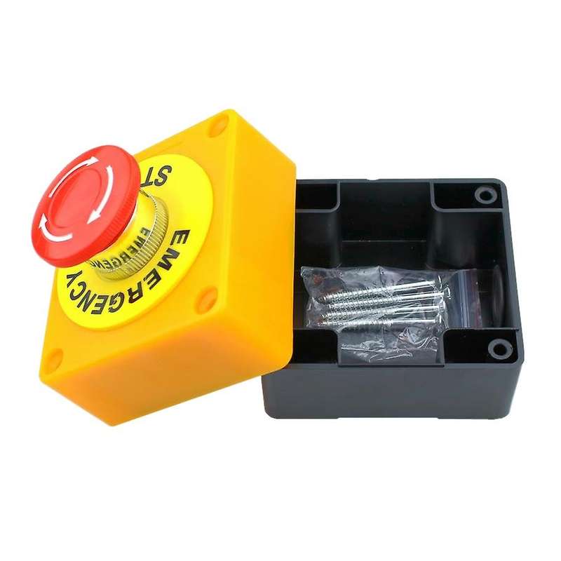 2pcs Red Mushroom Emergency Stop Shut Off Push Button Switch No
