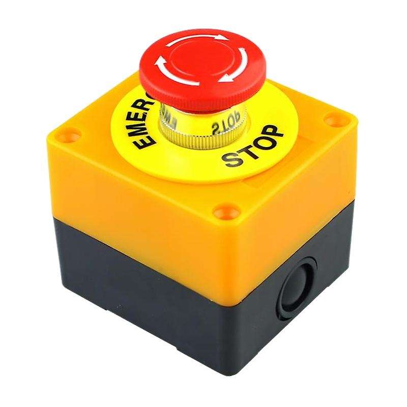 2pcs Red Mushroom Emergency Stop Shut Off Push Button Switch No