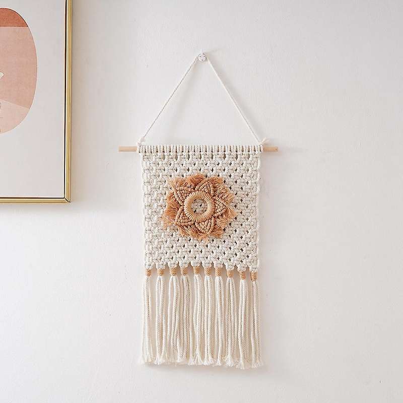 Macrame Flower Wall Hanging - Boho Decor - House Warming Gift