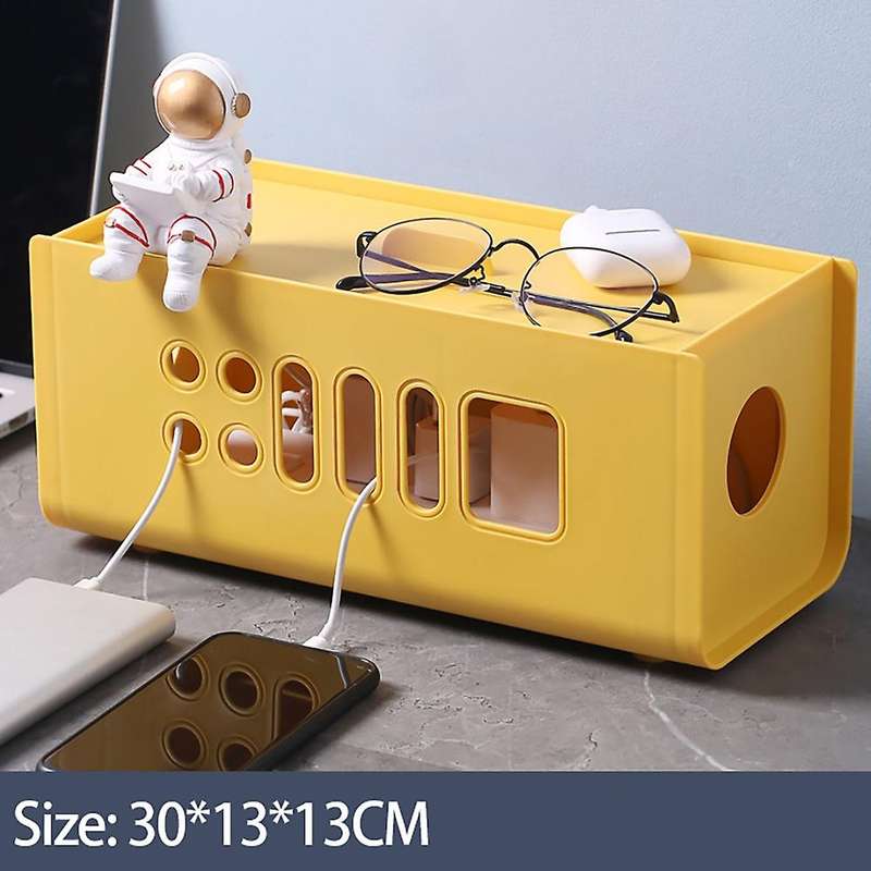 Colour Cable Storage Box Hide Cords Power Strips Surge Protector A